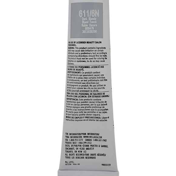 Wella Color Charm Permanent Gel Hair Color 611/6N Dark Blonde - 2 oz - Picture 5 of 8